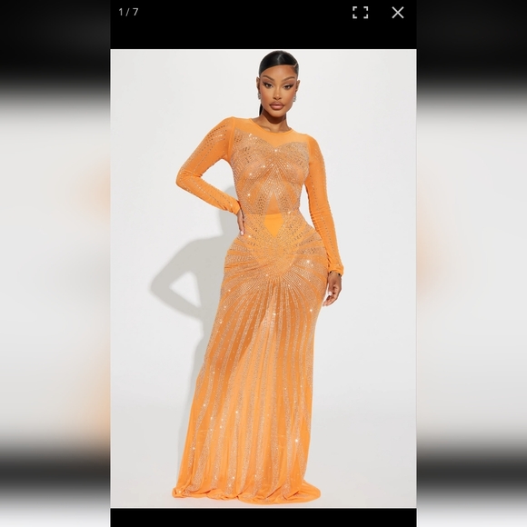 Fashion Nova Dresses & Skirts - Fashion Nova Vibrant Orange Long Sleeve Dress
